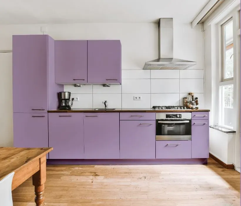 Behr Cyber Grape kitchen cabinets