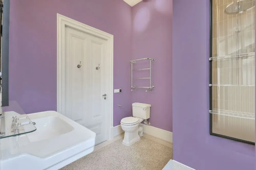 Behr Cyber Grape bathroom