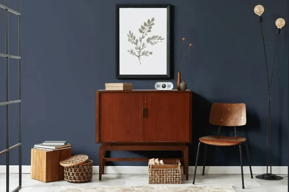 Behr Dark Denim japandi interior