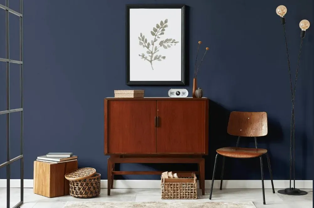 Behr Dark Navy japandi interior