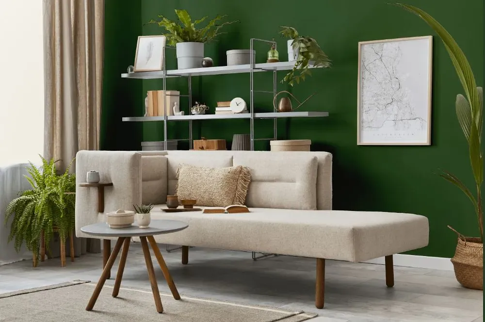 Behr Deep Viridian living room