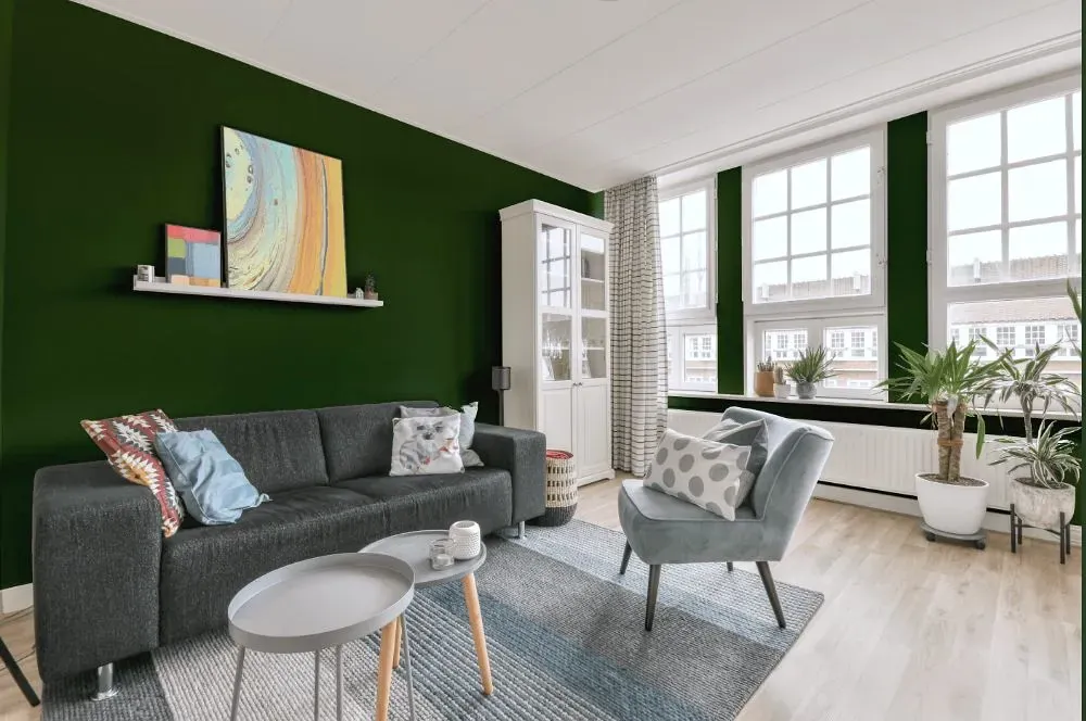 Behr Deep Viridian living room walls