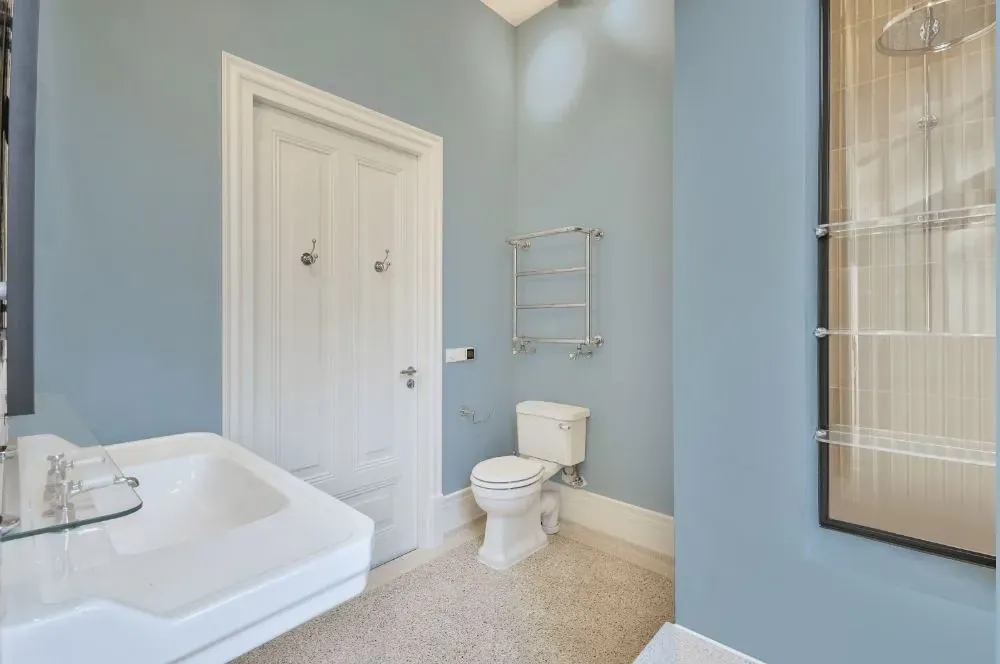 Behr Denim Light bathroom