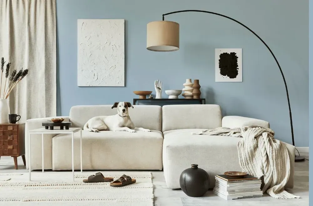 Behr Denim Light cozy living room