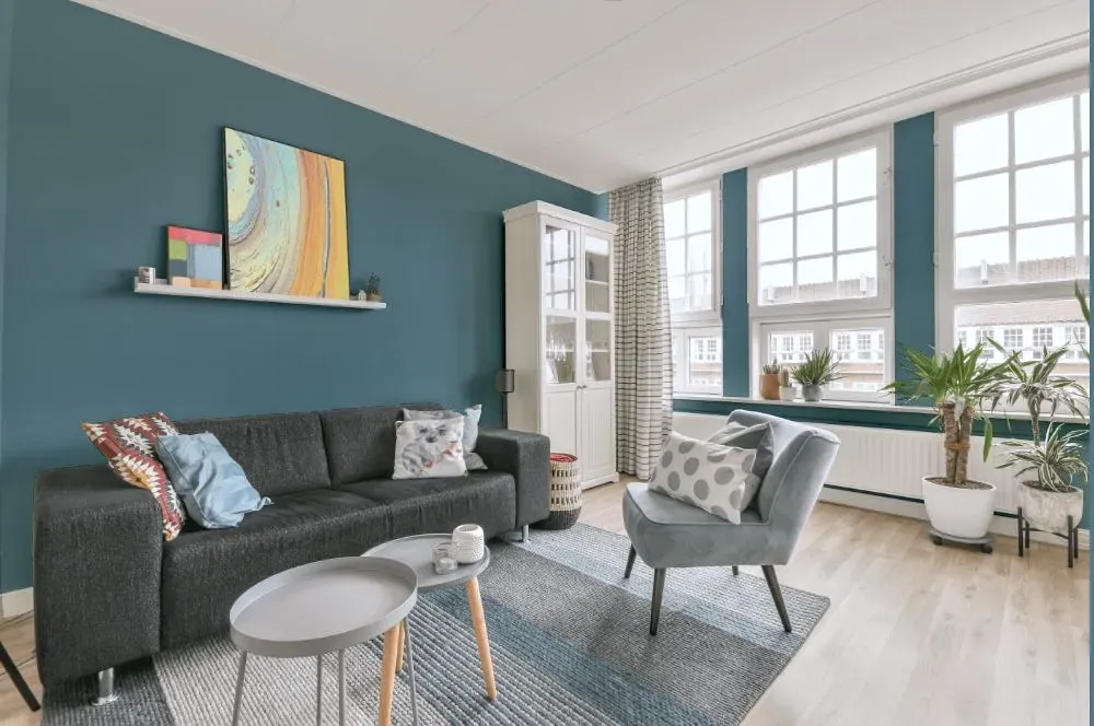 Behr Dolphin Blue living room walls