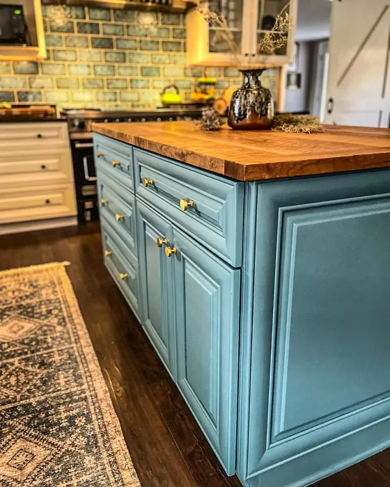Behr Dragonfly kitchen island paint color