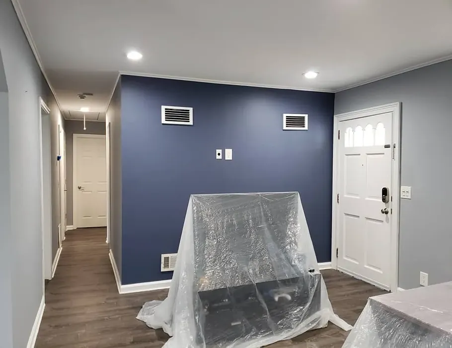 Behr Durango Blue victorian hallway color paint