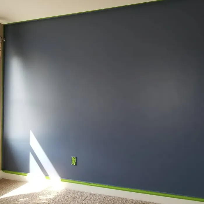 Behr Durango Blue accent wall paint review