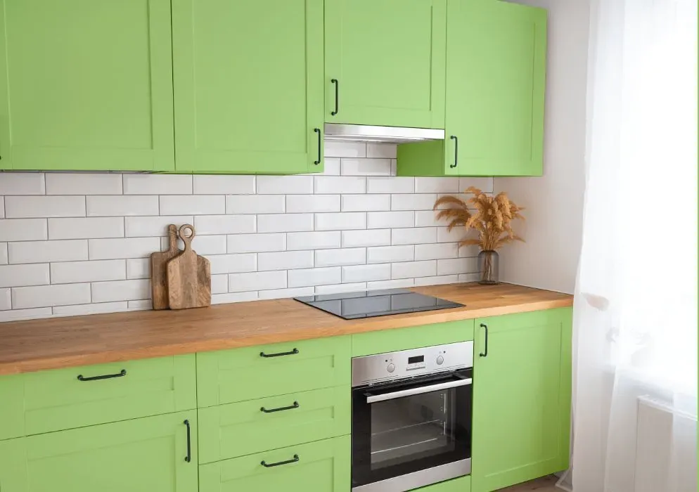 Behr Early Spring kitchen cabinets