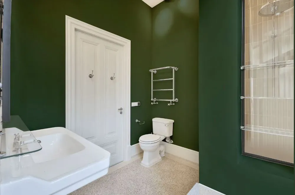 Behr Equestrian Green bathroom