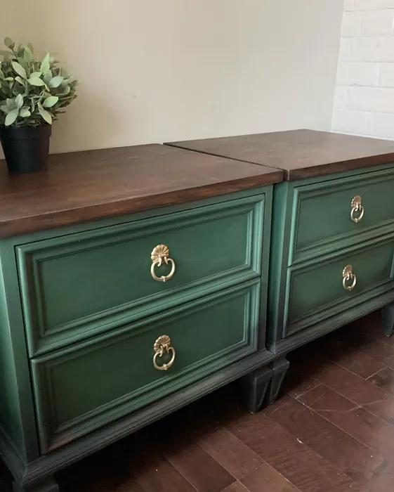 Behr Equestrian Green painted furniture 