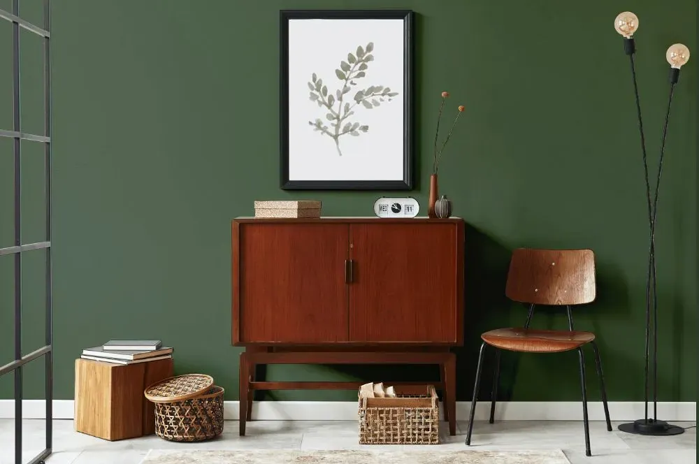 Behr Equestrian Green japandi interior