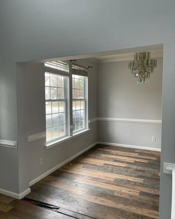 Behr Evening White hallway interior