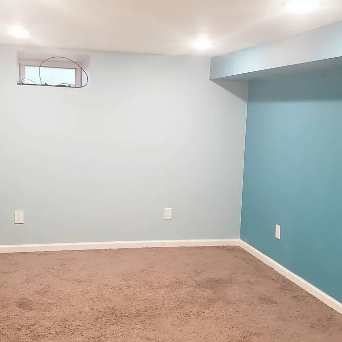 Behr Explorer Blue accent wall color