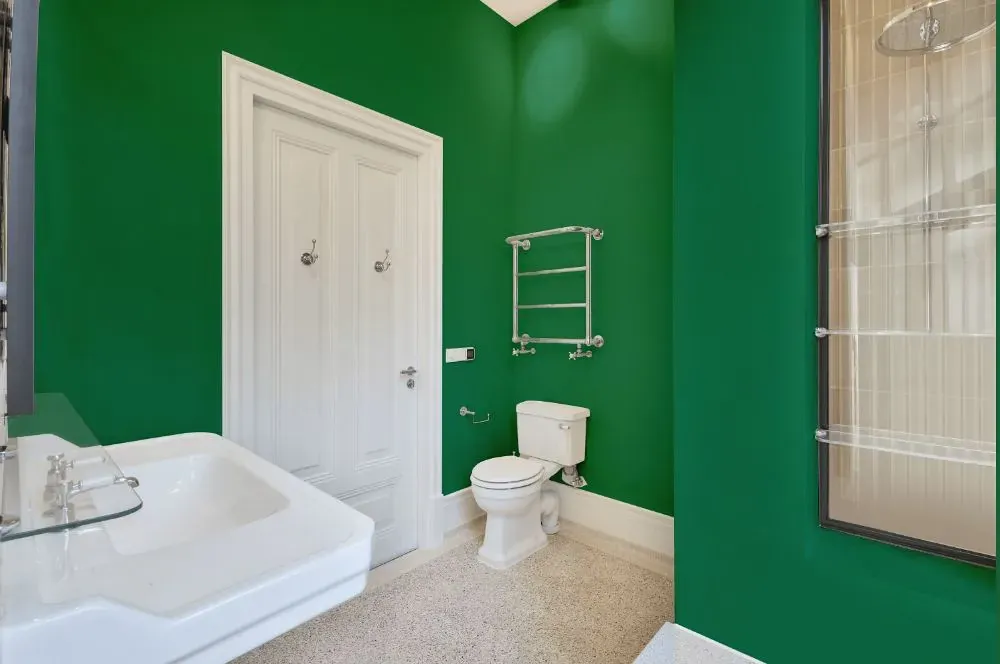 Behr Exquisite Emerald bathroom