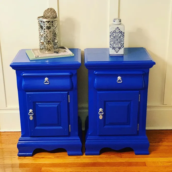 Behr Flashy Sapphire painted furniture 