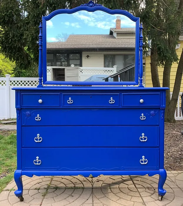 Behr Flashy Sapphire painted furniture color