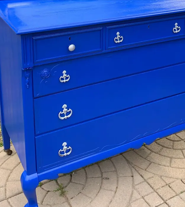 Behr Flashy Sapphire painted furniture color review