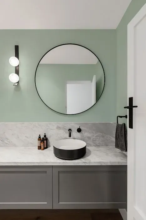 Behr Frosted Jade minimalist bathroom