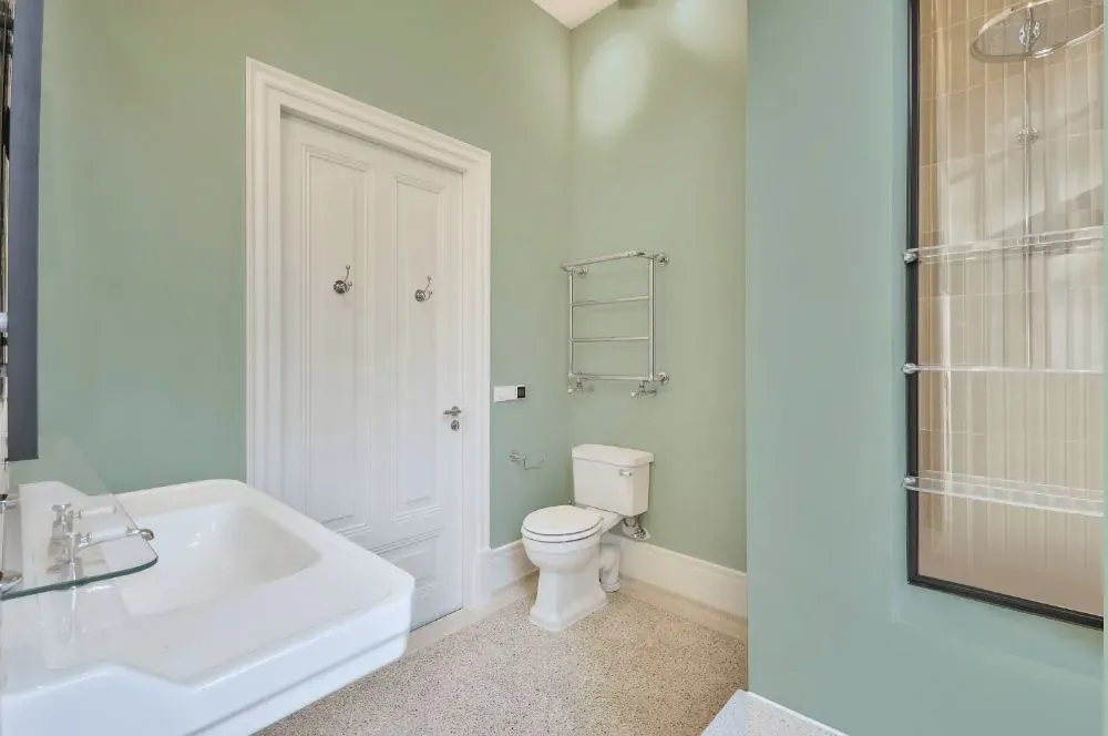 Behr Frosted Jade bathroom