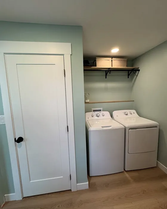 Behr Frosted Jade laundry room color
