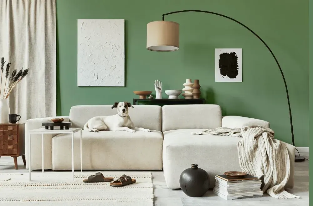Behr Gallery Green cozy living room