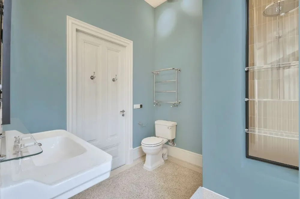 Behr Gentle Sea bathroom