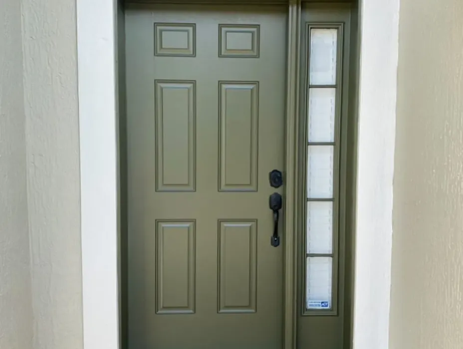 Behr Gladiator Gray front door color