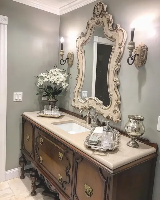 Behr Granite Boulder bathroom interior