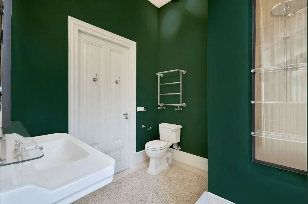 Behr Green Agate bathroom