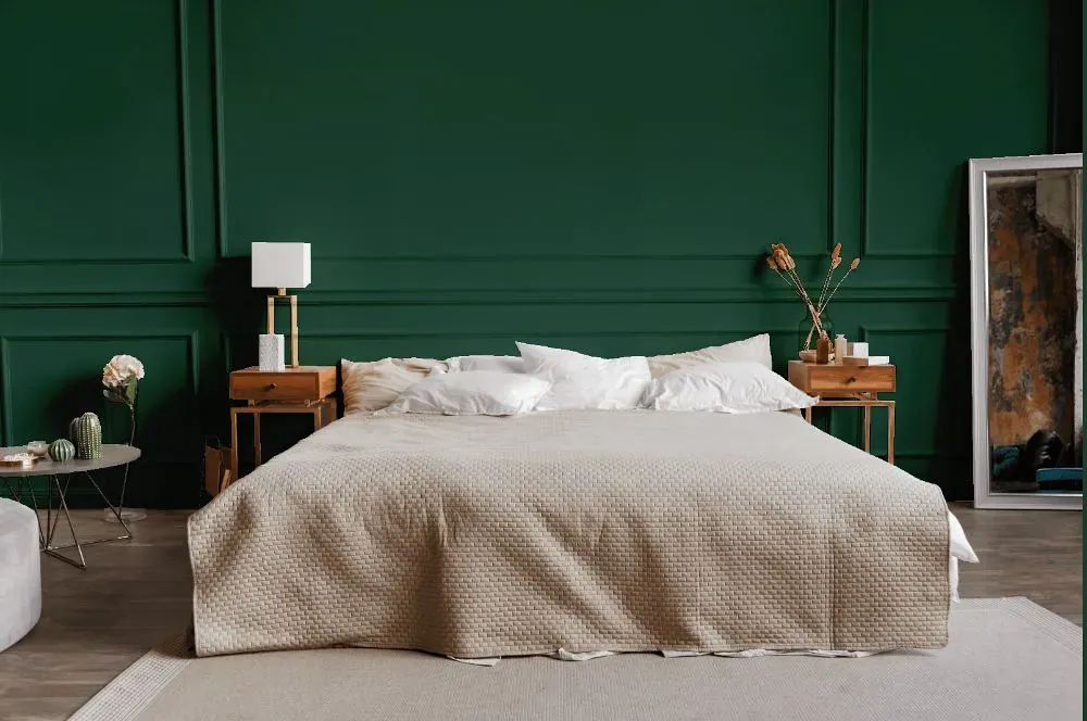 Behr Green Agate bedroom