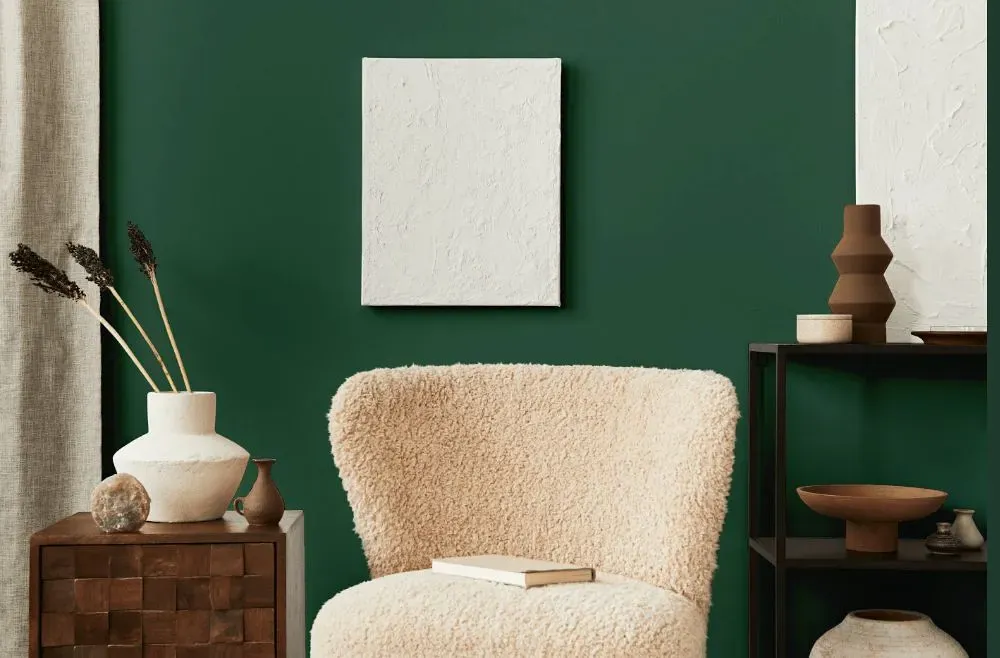 Behr Green Agate living room interior
