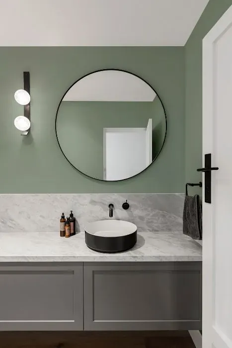 Behr Green Balsam minimalist bathroom