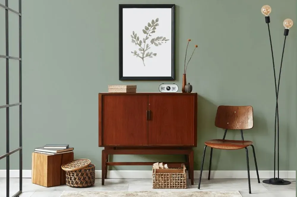 Behr Green Balsam japandi interior