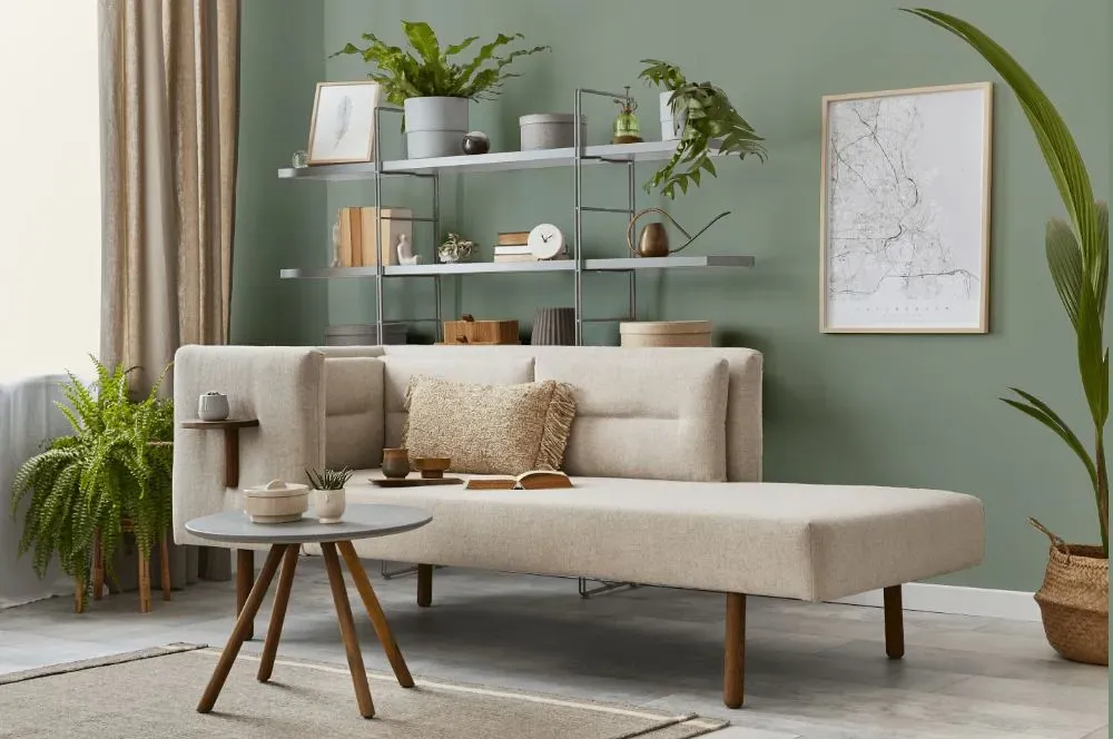Behr Green Balsam living room
