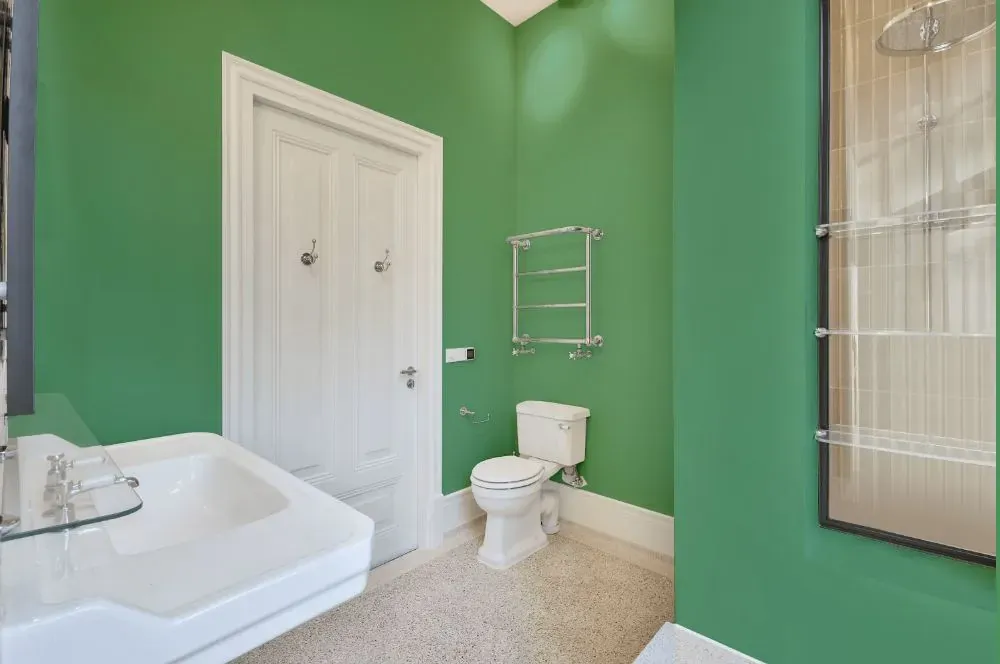 Behr Green Bank bathroom