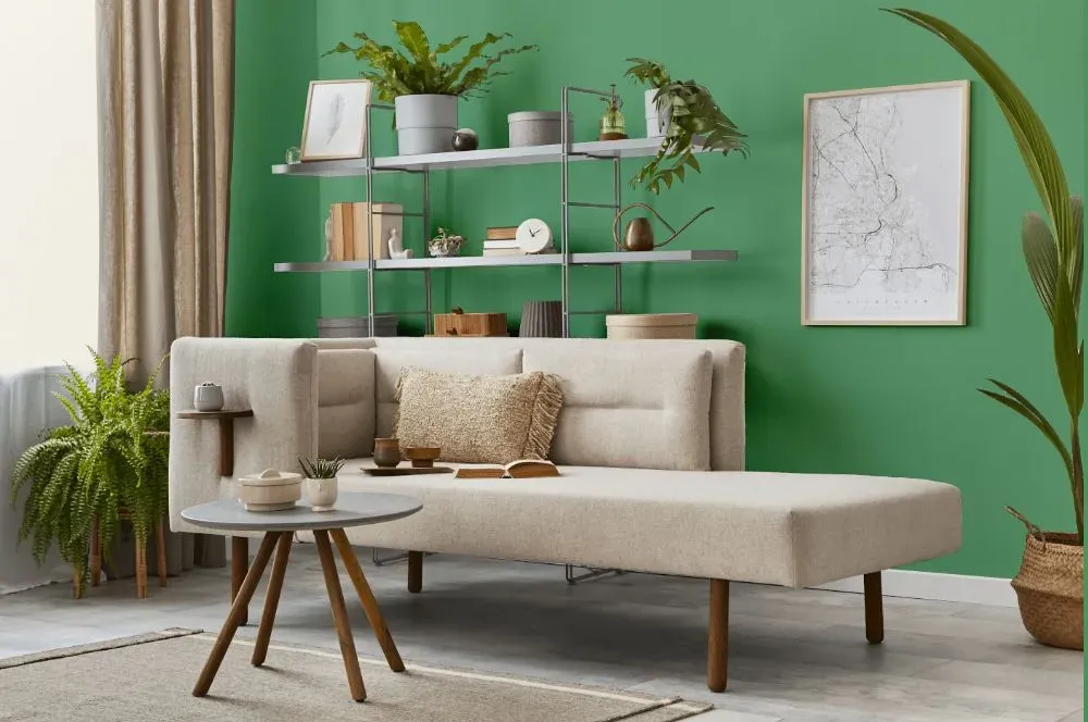 Behr Green Bank living room