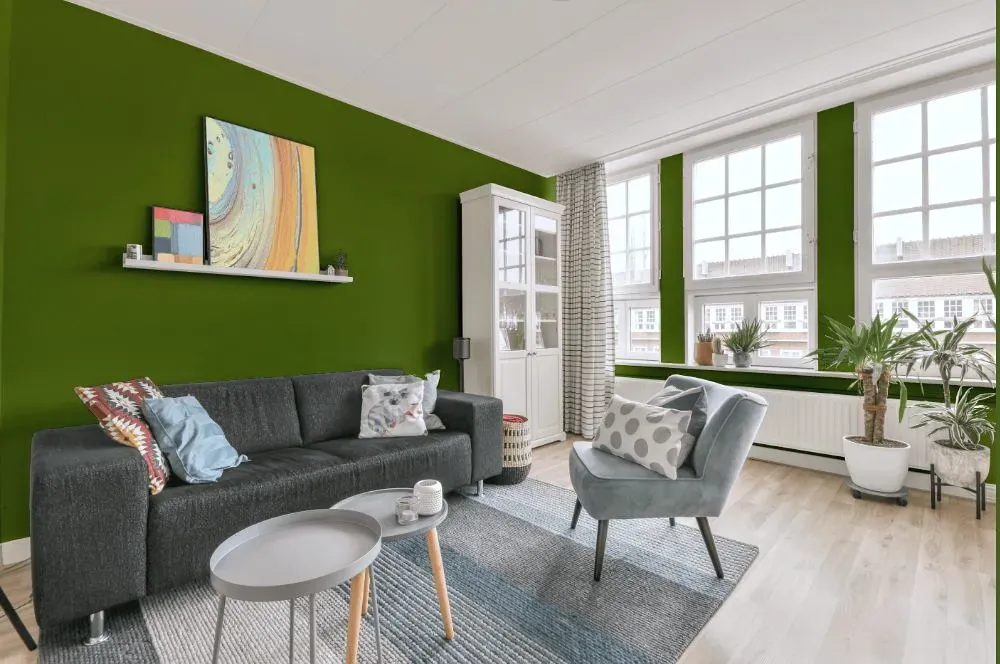 Behr Green Dynasty living room walls
