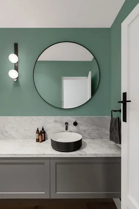 Behr Green Meets Blue minimalist bathroom