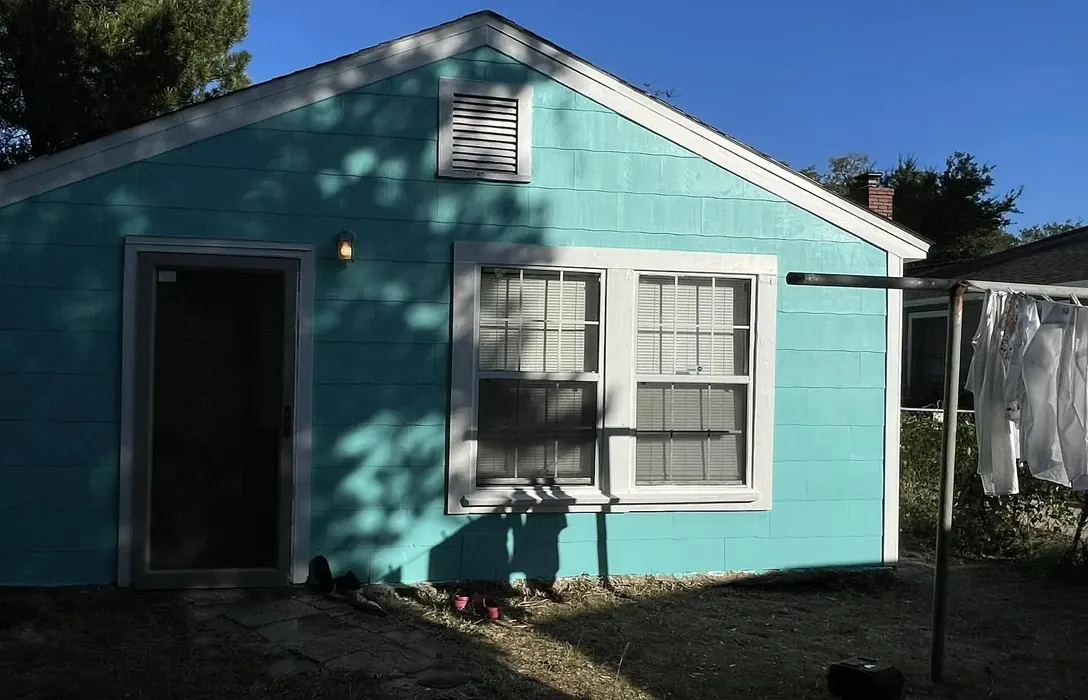 Behr Hidden Sea Glass exterior color review