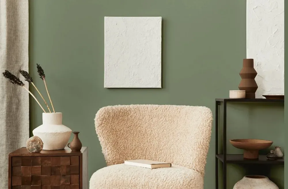 Behr Hillside Green living room interior