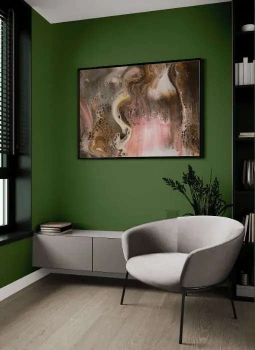 Behr Hummingbird Green living room