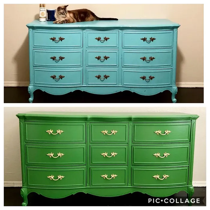 Hummingbird Green painted furniture 