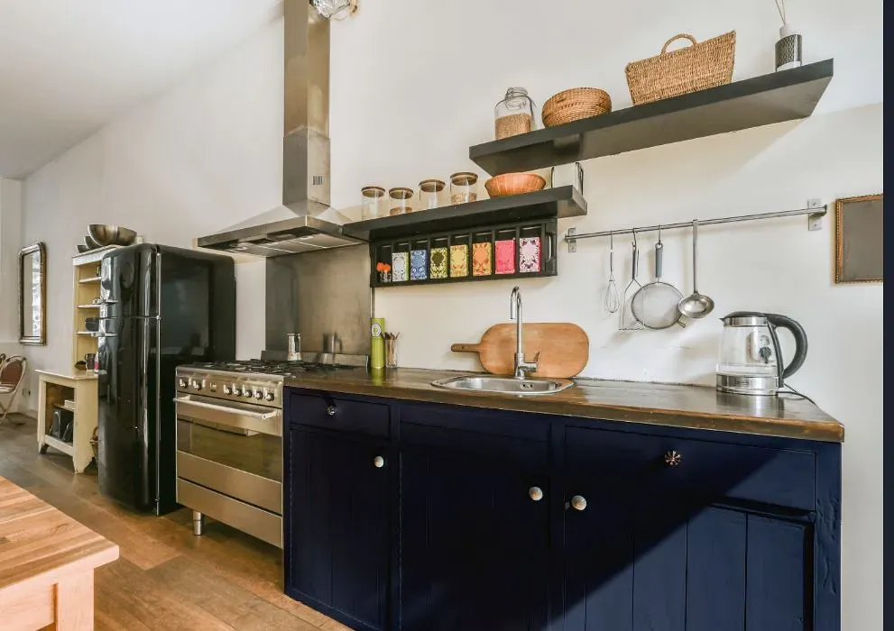 Behr Indigo Ink kitchen cabinets