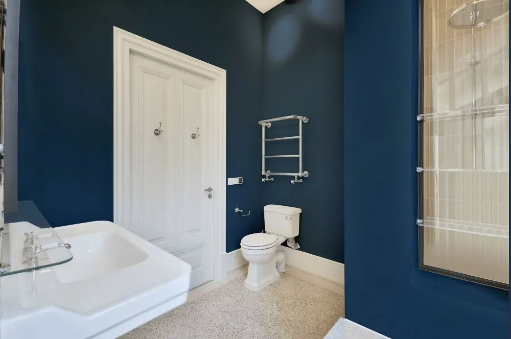 Behr Infinite Deep Sea bathroom