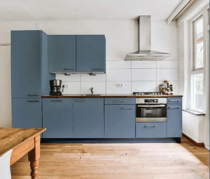 Behr Jean Jacket Blue kitchen cabinets