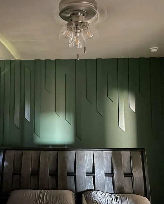 Behr Lakeside Pine bedroom panelling 