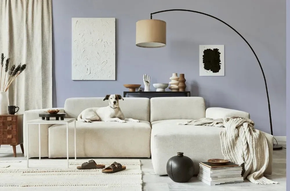 Behr Lavender Honor cozy living room