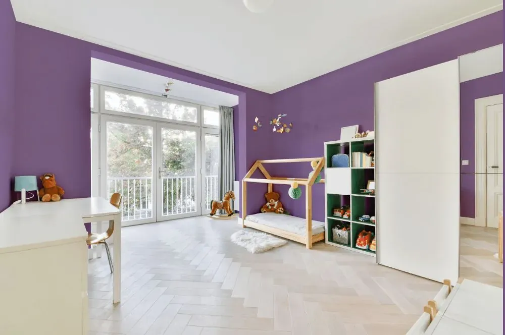 Behr Lilac Intuition kidsroom interior, children's room