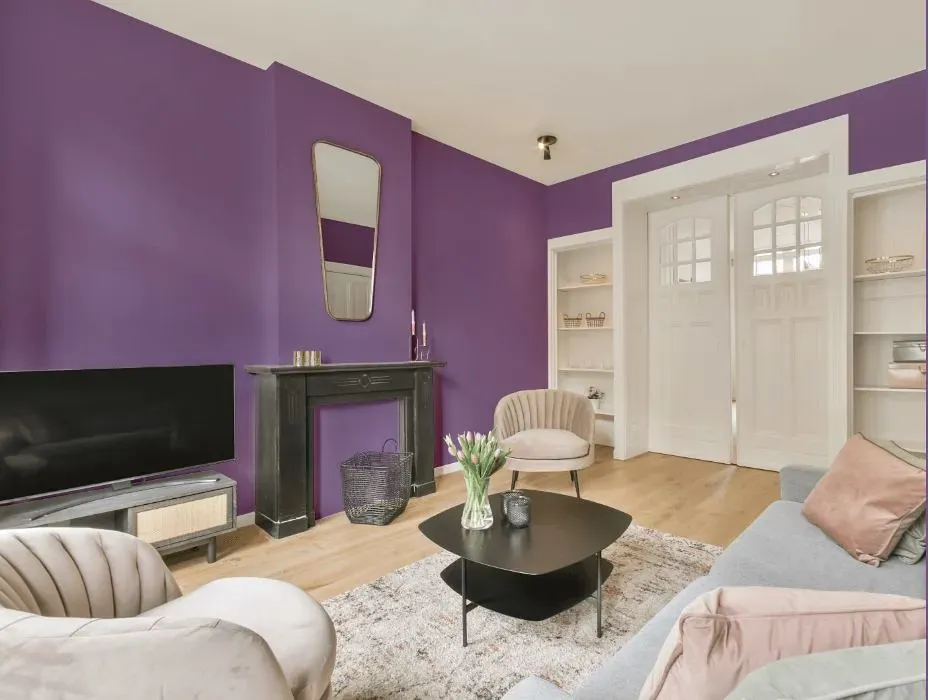 Behr Lilac Intuition victorian house interior